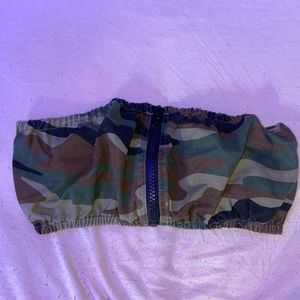 camo crop top